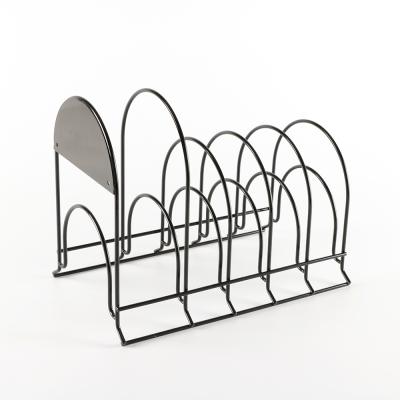 China Sustainable Home Kitchen Coated Racks Adjustable Cookware Pan Storage Wire Rack for sale