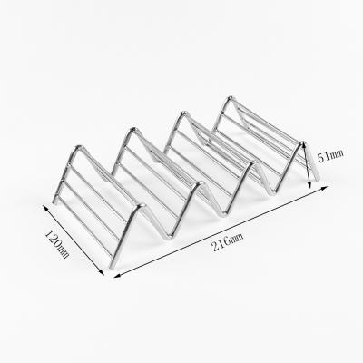 China Dishwasher Safe Microwave Sustainable And Oven Friendly 3~4 Packs Wire Stainless Steel Taco Rack for sale