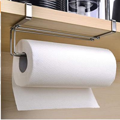 China Sustainable Paper Towel Rack Kitchen Under Cabinet Hanging Paper Rack Over Door Rack Suitable For Any Standard Size Paper Towel Roll for sale