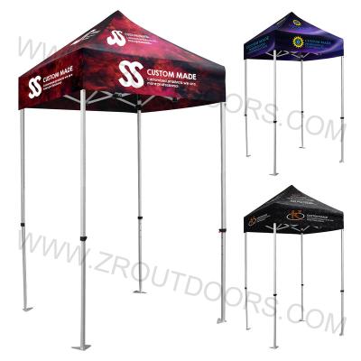 China Promotional Custom Printing Polyester Advertising Tents 1.5X1.5 Display Trade Show Outdoor Foldable Advertising Tents For Events ZR092 for sale