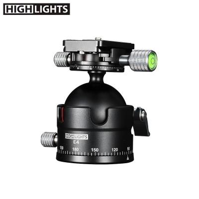 China Dual 1/4 Inch Screw Mount Max Load Capacity 30KG Tripod Ball Head Filtering Hot Sale With Quick Release Plate for sale