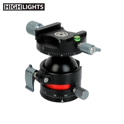 China Dual Filter Cheap Price Outdoor Mini Ball Head 3/8 Inch Threaded Hole Base Interface Tripod Head for sale