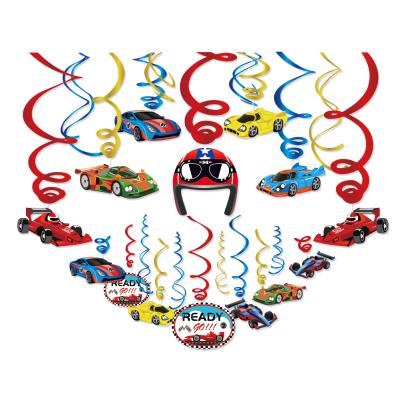 China 15dmm XL129 Aluminum Party Supplies Race Car Party Boys Birthday Decor Aluminum Swirls for sale