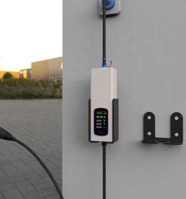 China IP65 Box CE Certificate Portable Electric Vehicle Charging 7.4kW 32A 255*85*60mm Home EV Charger for sale