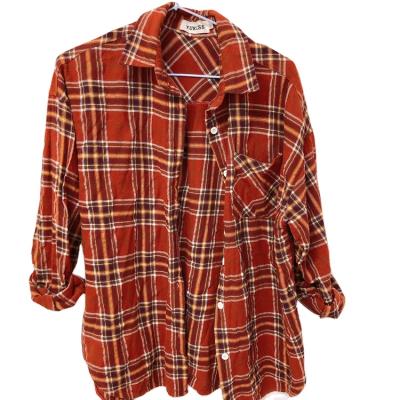 China Polyester / Cotton Used Casual Style Adult Flannel Long Sleeve Shirt for sale