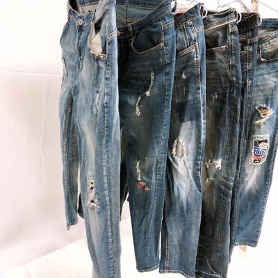 China Polyester / Cotton Used Mens Clothes Denim Pants Second Hand Denim Pants for sale