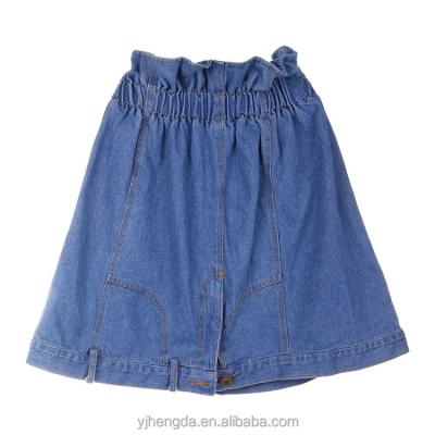 China 100% Cotton Used Clothes Bales Ladies Summer Lattice Long Denim Skirt Short Separate Girl for sale