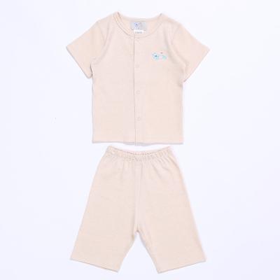 China Millidoll Original colour cotton Antibacterial  babies pyjamas sleeping suit short sleeve 2-6 years boys for sale