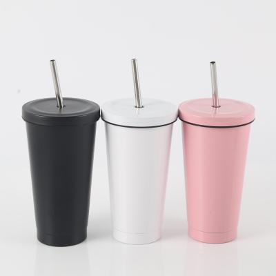 China PORTABLE Stainless Steel Portable Mug with Straw for sale