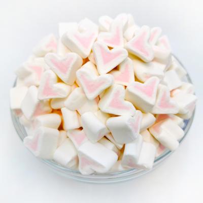 China Full Size Packing Sweet Fruity Flavor Mini Heart Shaped Marshmallow Candy for sale