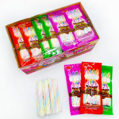 China Natural Birthday Candle String Multicolor Twisted Marshmallow for sale