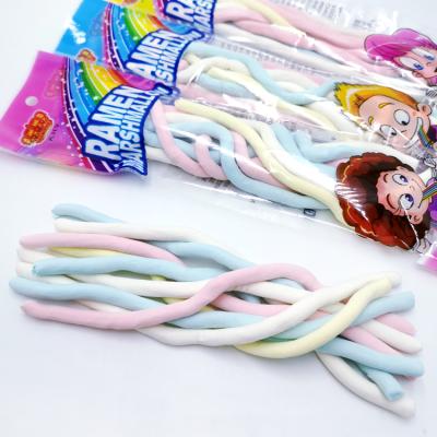 China Strawberry Natural Flavor Colorful Noodles Marshmallow for sale