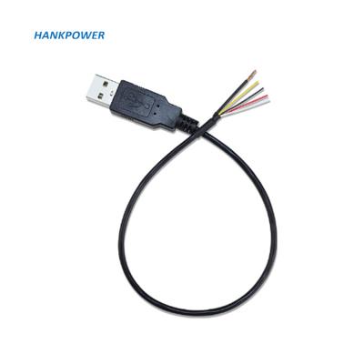 China MP3/MP4 Player Customize USB 4 Core Shielding Cable 2854 30AWG LED Light Panel Cable USB Male To Charging Cable Open for sale