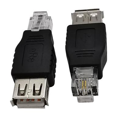 China Adapter OEM ODM Support USB-A Female to RJ11 6P2C Phone Jack Convent Adapter for sale