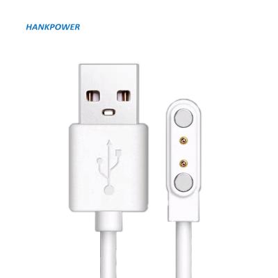 China Male MP3/MP4 Player USB2.0 To 2 Pin Magnetic Pogo Power Charger Cable USB Charger Cable For Smart Watch Charger Pin for sale