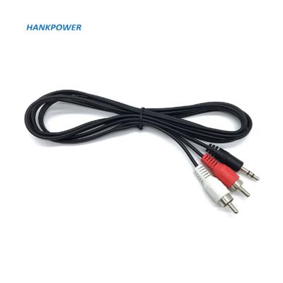 China AUX line. AV Car Stereo 3.5 Mm Male To 2 RCA Male 2 In 1 Jack Computer Audio Cable for sale