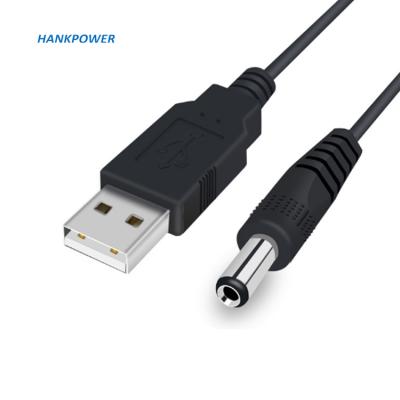 China MP3/MP4 Player Customize USB to DC Power Supply USB Cable 5.5*2.1 Charging Table Lamp Fan Router Charger Cable for sale