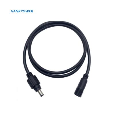 China Power Cable DC5521 Male To Female Waterproof Extension Cable With Nut Outdoor LED Street Light 7A DC Power Cable for sale