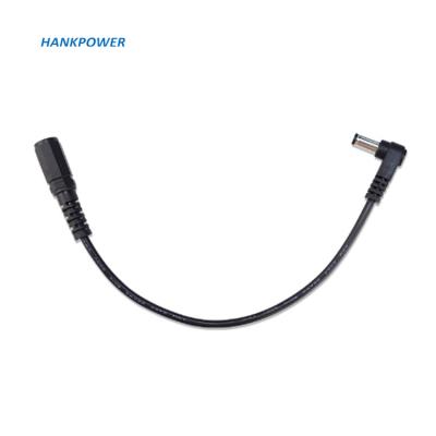 China Power Cable L Shape DC5.5*2.1 Male To Female Extension Cable 2464 DC 22AWG Jack Power Straight To Elbow Cable for sale