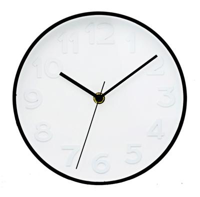 China 8Inch Silent Battery Operated Round Wall Clock Modern Style Decor Simple Non-ticking Clock For Home/Office/School for sale