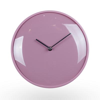 China 10 inch modern colorful wall clock arched glass plastic wall clock morden style for home decoration for sale