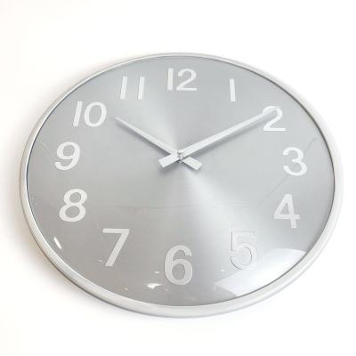 China Antique Style Modern Aluminum Dial Art Deco Wall Clock 14 Inch Dome Glass Wall Clock For Living Room for sale