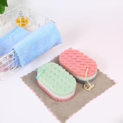 China EXFOLIATE Wholesale Custom Logo Natural Honeycomb Baby Exfoliating Shower Bath Sponge For Bathroom for sale