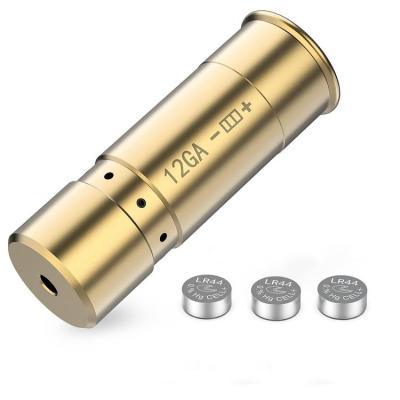 China 12 Gauge Brass Tactical Hunting Optics Boresighter CartridgeBrass Boresighter Red Laser Hole Sight for sale