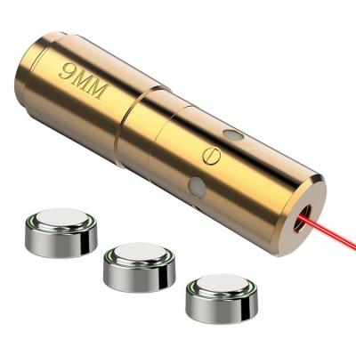 China QuanMao 9mm Brass Cartridge Cal Collimator Shooting Boresighter Red Laser Hole Sight for sale