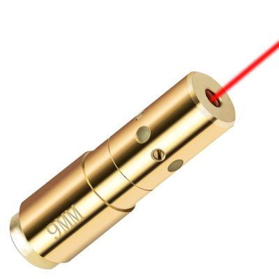 China Cal 9mm Dot Laser Bore Sight Red Bore Sight Brass Trainig Laser Bullet Brass Aiming Cartridge For Shooting Simulation for sale