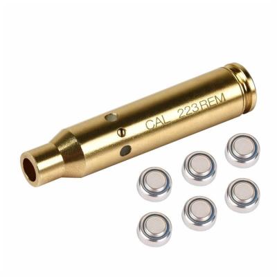 China Gold Brass 223 5.56mm Brass Rem Gauge Sight Calibrator Red Dot Laser Bore Sight for sale