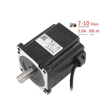 China HanBuild nema34 34HS9850-14mm 86 Stepper Motor Steel 6.0N.m 5.0A High Torque For 3D Printer Monitor Equipment Stepper Motor Nema 34 for sale