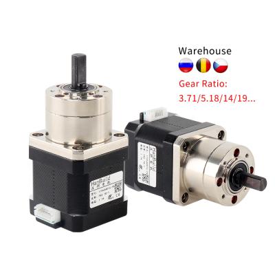 China Overseas shipping 17HS4401S-PG5.18-1 1.5A 40.N.cm steel gear stepper motor for cnc milling machine gear turbine nema17 stepper motor for sale