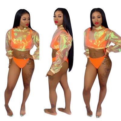 China 2021 New Arrivals Fashion Bikini Strap Breathable Sleeveless Printed Solid 2 Pieces Set Beach Wear Women Swimwear for sale