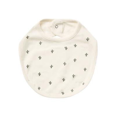 China RTS Factory Supply Low MOQ Sustainable Custom Design Newborn Baby Products Cotton Drilling Bibs Tie Up Baby Bibs for sale