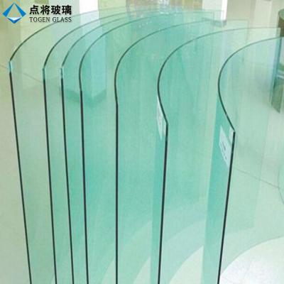 China Decorative Glass Safety Jumbo Size Curved Shower Glass Door for sale