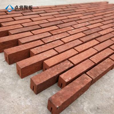 China Acid Resistance Bricks Curtain Wall Cladding Facing Clay Terracotta Brick for sale