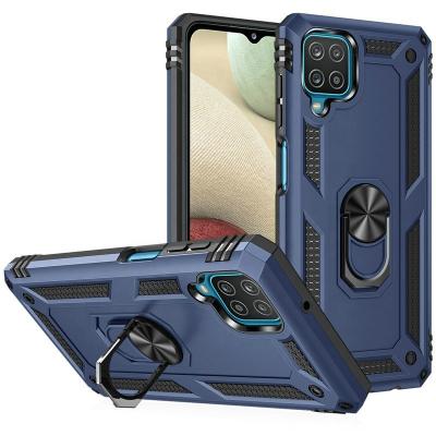 China Armor Metal Magnetic Case For Samsung Galaxy A12 M12 F12 Shockproof Car Holder Phone Case For 12 for sale