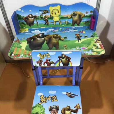 China Folding Children'S Writing Table And Chair Cartoon Design Homework Writing for sale