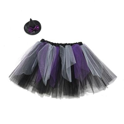 China Anti-wrinkle China Made Purple Summer Skirt Christmas Tree Skirt TUTU Skirt Set (Witch Hat Hair Clip) for sale