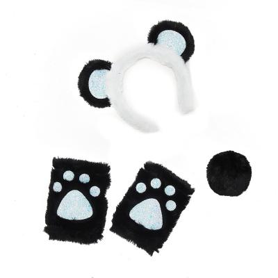 China Lovely best selling panda cosplay set set cosplay (headband handband and bobble tail) for sale