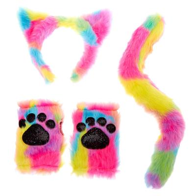 China Halloween Hot Sale Cute Cat Lovely Cosplay Set Kids Cartoon Costume Children Animal Colorful Cosplay Set Lovely for sale