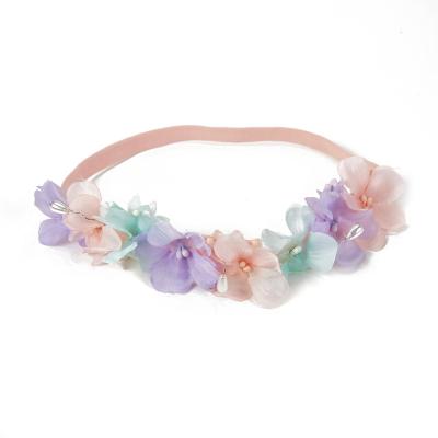 China Sweet Professional Design Flower Tiaras Flower Garland Purple Flower Crown For Female Party for sale