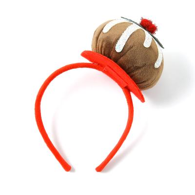 China 2021 Fashionable Lovely Christmas Cute Brown Pumpkin Headband For Kids for sale