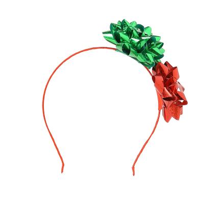 China Beautiful Hot Sale Christmas Girls Gift Knot Headband Kids Ribbon Headband Party Kids Hair Accessories for sale