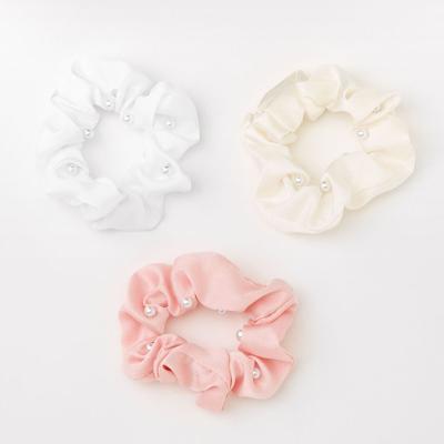 China Beautiful New Product Colorful Hair Scrunchies Girls Women Fashion Handmade Diamonds Hair Accessories Sweet Hair Ties for sale