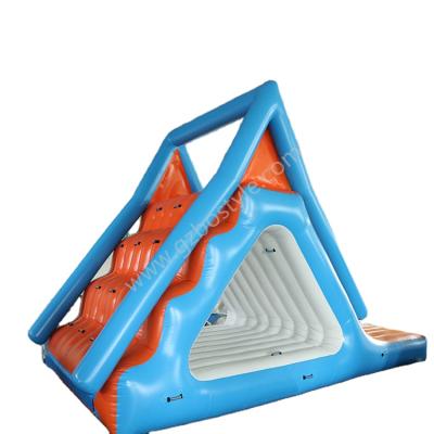 China Plato PVC Tarpaulin Bostyle Customized Inflatable Water Shin Stair Ice Land With Water Slide for sale