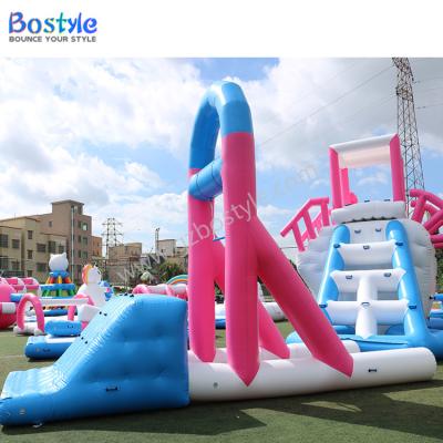 China Plato PVC Tarpaulin Bostyle Inflatable Water Play Equipment Slides Water Jumper Climbing Obstacle for sale