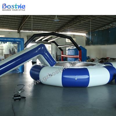 China 0.9mm PVC tarpaulin 5m diameter trampoline, slide, tile and inflator for sale for sale