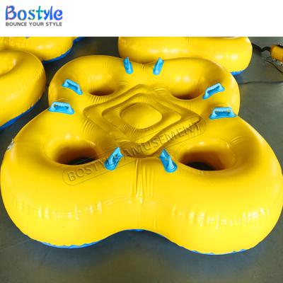 China Plato PVC Tarpaulin Bostyle Pool Floats For 4 Seat Float Raft Inflatable Water Swimming Ring Floating Boat Customized for sale